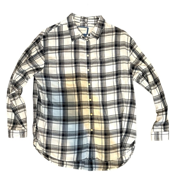 American Eagle Plaid Button-Up Shirt medium - Picture 1 of 5